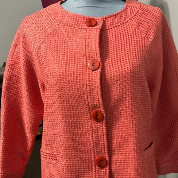 DONCASTER  LADIES SIZE 12 BUTTON UP FRONT 3/4 SLEEVES JACKET/BLAZER - Picture 1 of 8